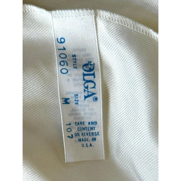 Olga Vintage 91060 Nylon/Spandex Elegant White/Ivory Lace & Satin Sleeveless Nig - Picture 9 of 11